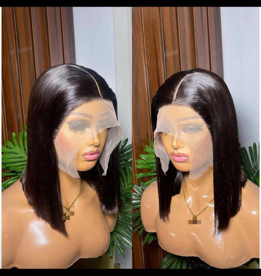 12 inch T/Frontal Blunt Cut Synthetic