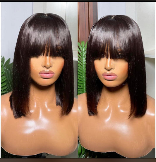 12 inch Fringe Bob Synthetic